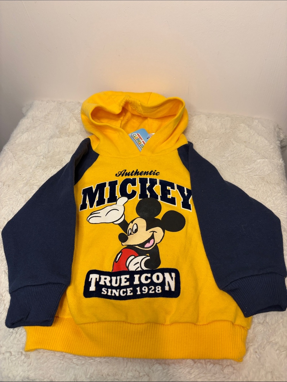 Mickey Mouse Clubhouse NWT Vintage Baby Fleece Hoodie True Icon SZ 12 months